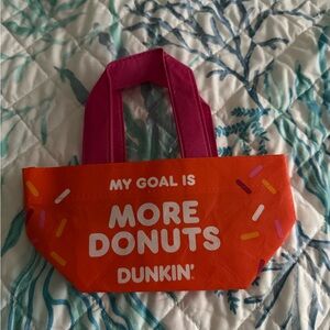 Orange and Pink Dunkin Donuts Tote Bag
